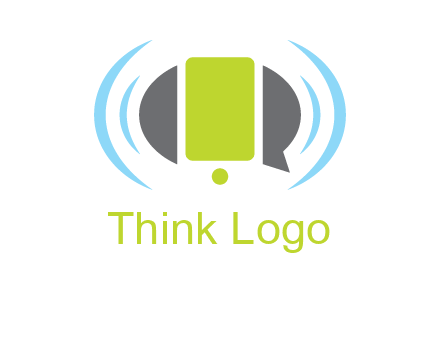 vibrating mobile and speech bubble icon