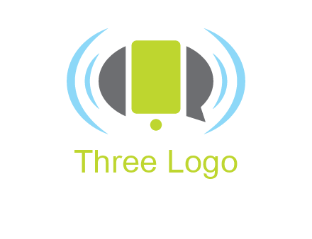 vibrating mobile and speech bubble icon