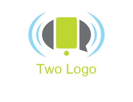 vibrating mobile and speech bubble icon
