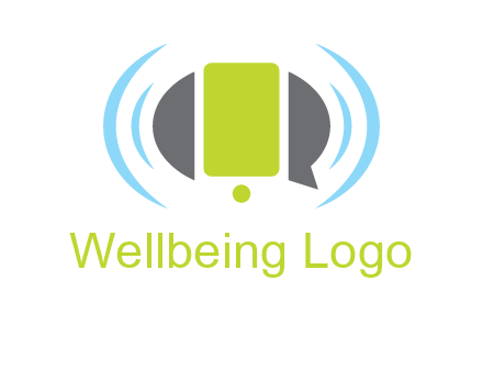 vibrating mobile and speech bubble icon