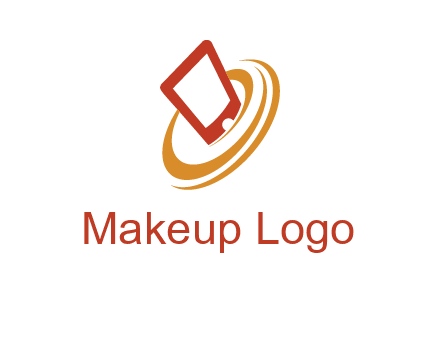 swoosh around mobile technology logo
