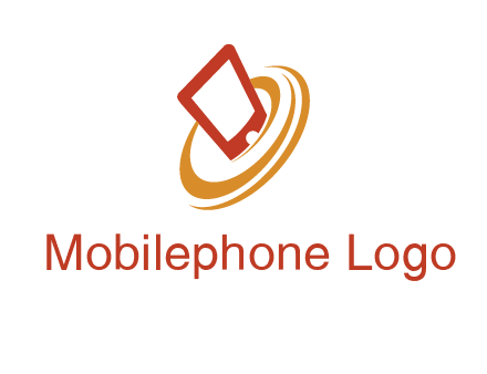 swoosh around mobile technology logo