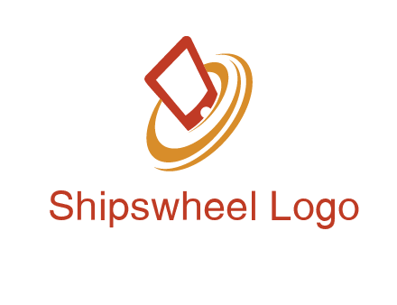 swoosh around mobile technology logo