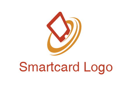 swoosh around mobile technology logo