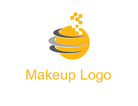 pixels globe communication logo
