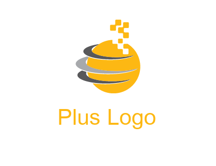 pixels globe communication logo