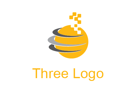 pixels globe communication logo