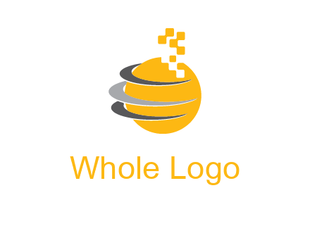 pixels globe communication logo