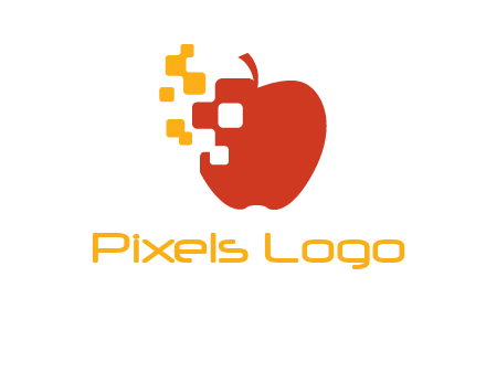 flying pixels bite apple icon
