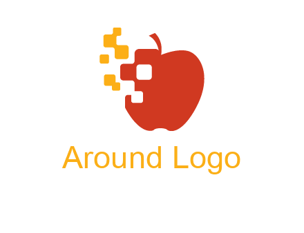 flying pixels bite apple icon