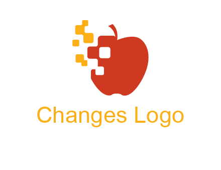 flying pixels bite apple icon