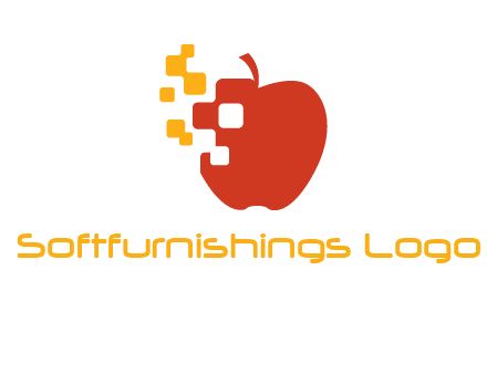 flying pixels bite apple icon