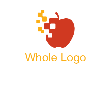 flying pixels bite apple icon