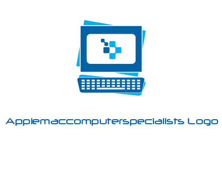 pixel in monitor and keyboard IT logo