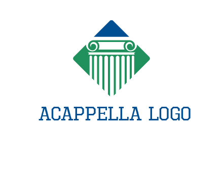ornate pillar in square legal logo