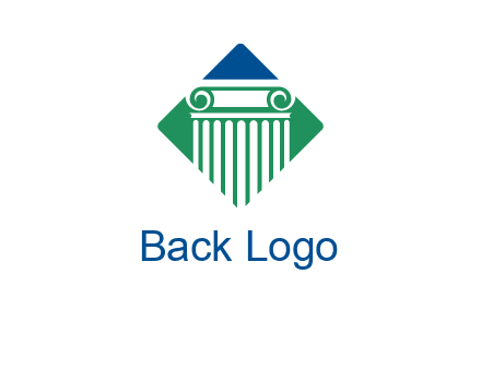ornate pillar in square legal logo