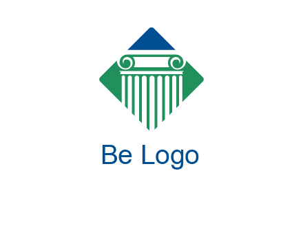 ornate pillar in square legal logo