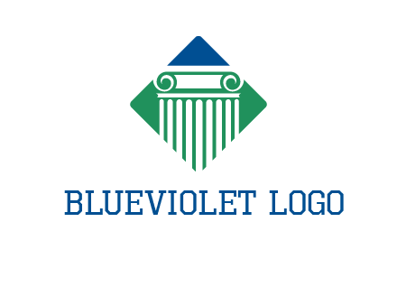 ornate pillar in square legal logo