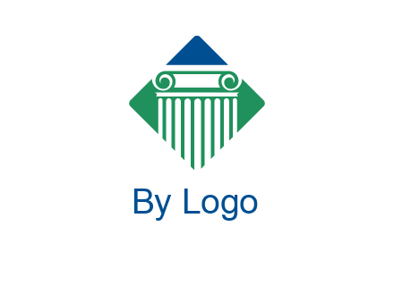 ornate pillar in square legal logo
