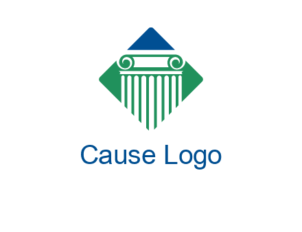 ornate pillar in square legal logo