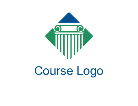 ornate pillar in square legal logo