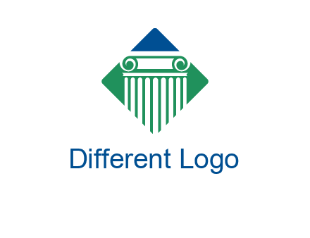 ornate pillar in square legal logo