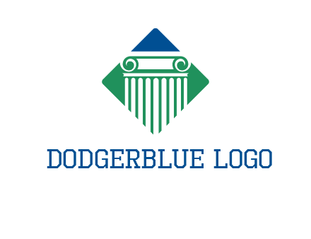 ornate pillar in square legal logo