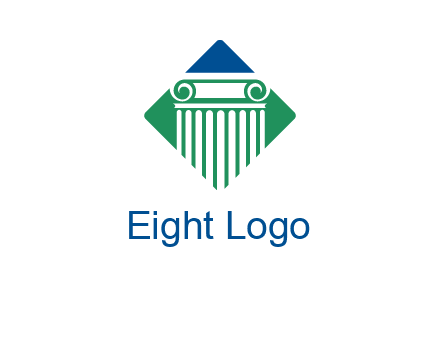 ornate pillar in square legal logo