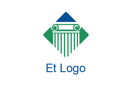 ornate pillar in square legal logo