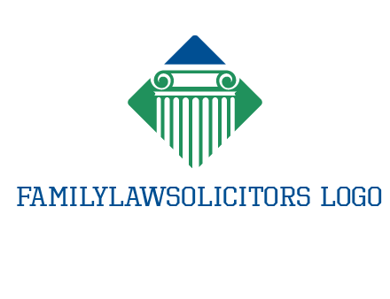 ornate pillar in square legal logo