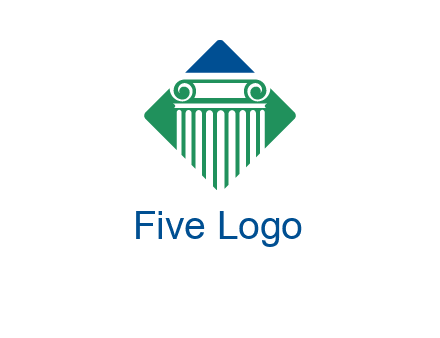 ornate pillar in square legal logo