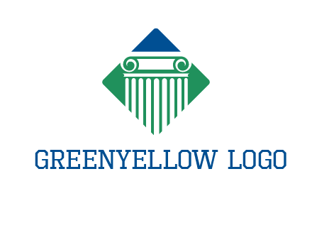 ornate pillar in square legal logo