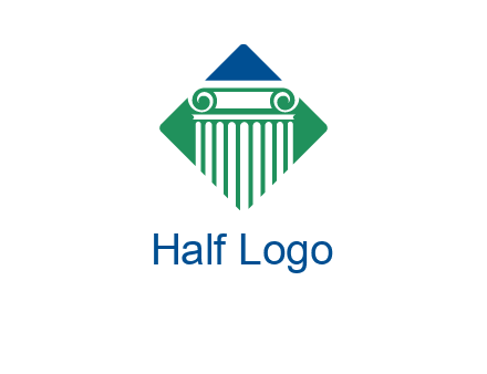 ornate pillar in square legal logo