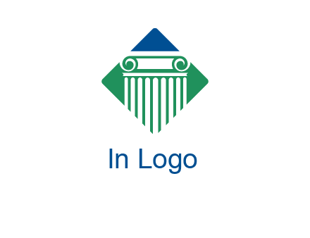 ornate pillar in square legal logo