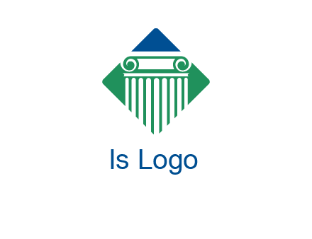 ornate pillar in square legal logo