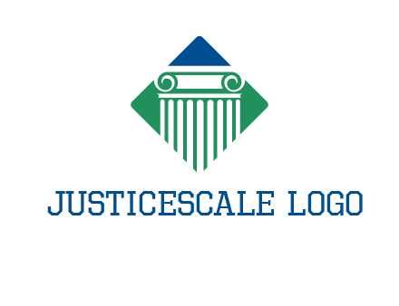 ornate pillar in square legal logo