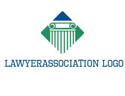ornate pillar in square legal logo