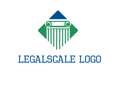 ornate pillar in square legal logo