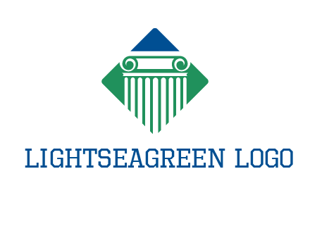 ornate pillar in square legal logo
