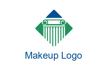 ornate pillar in square legal logo