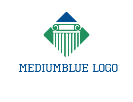 ornate pillar in square legal logo