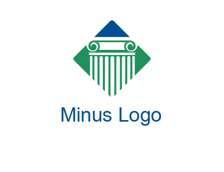 ornate pillar in square legal logo