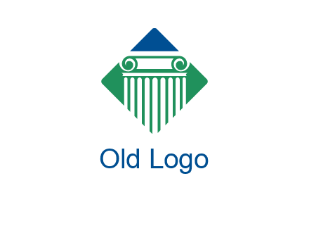 ornate pillar in square legal logo