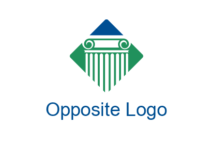 ornate pillar in square legal logo