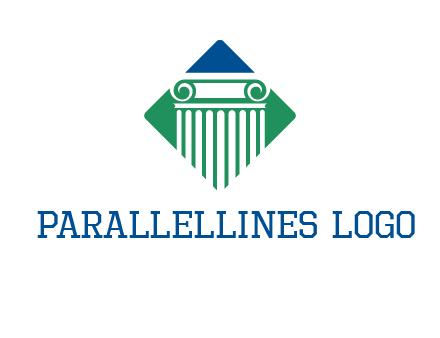 ornate pillar in square legal logo