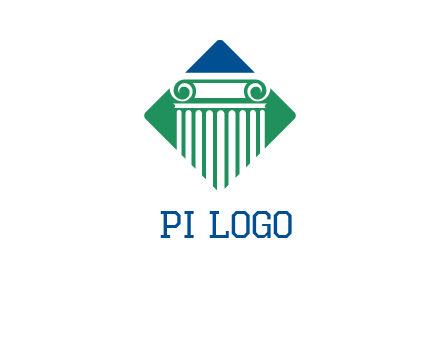 ornate pillar in square legal logo