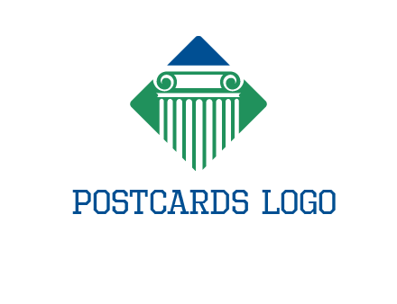 ornate pillar in square legal logo
