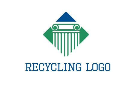 ornate pillar in square legal logo