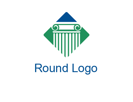 ornate pillar in square legal logo