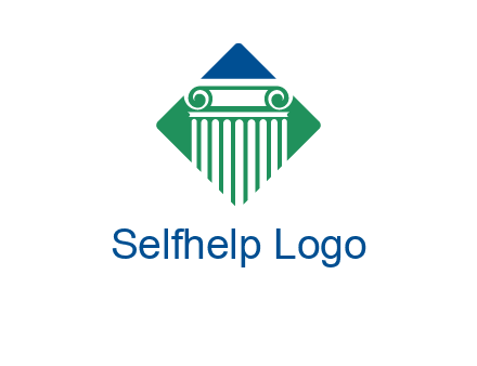 ornate pillar in square legal logo